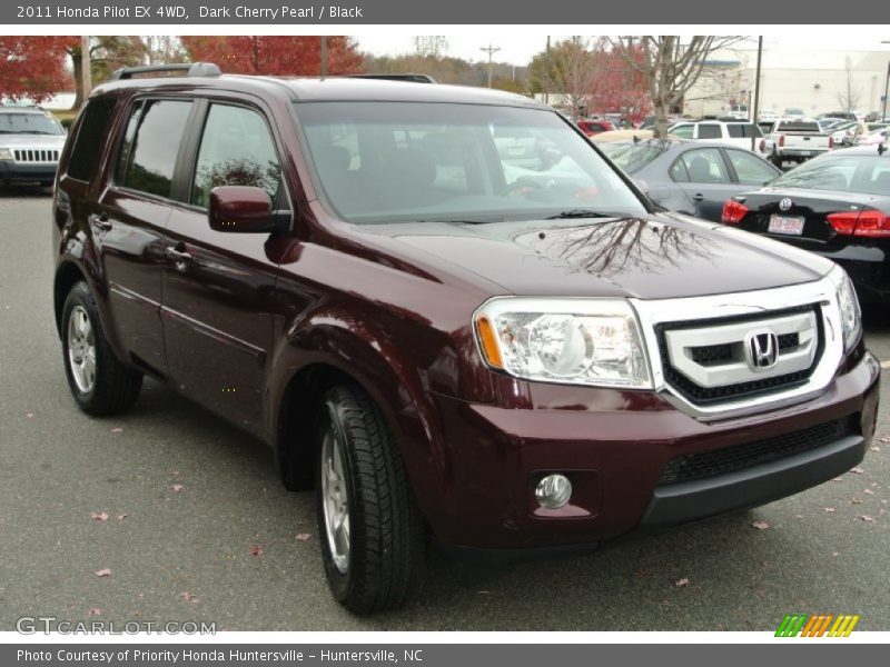 Dark Cherry Pearl / Black 2011 Honda Pilot EX 4WD