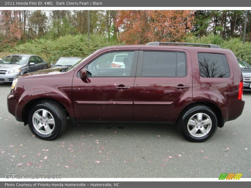 Dark Cherry Pearl / Black 2011 Honda Pilot EX 4WD
