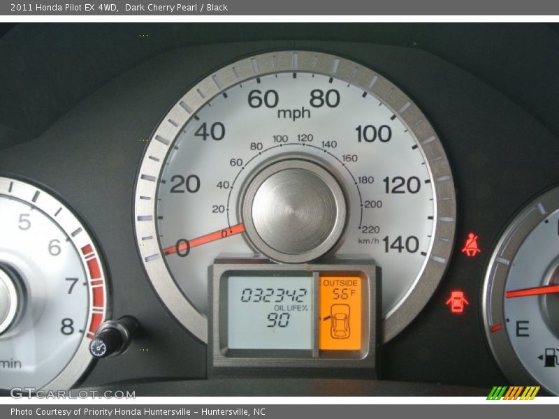 Dark Cherry Pearl / Black 2011 Honda Pilot EX 4WD