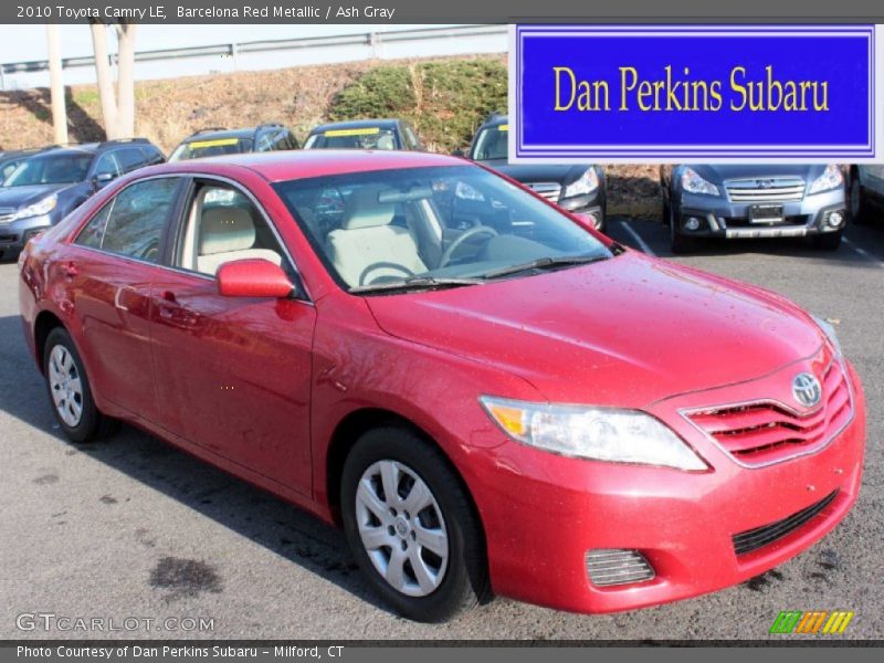 Barcelona Red Metallic / Ash Gray 2010 Toyota Camry LE