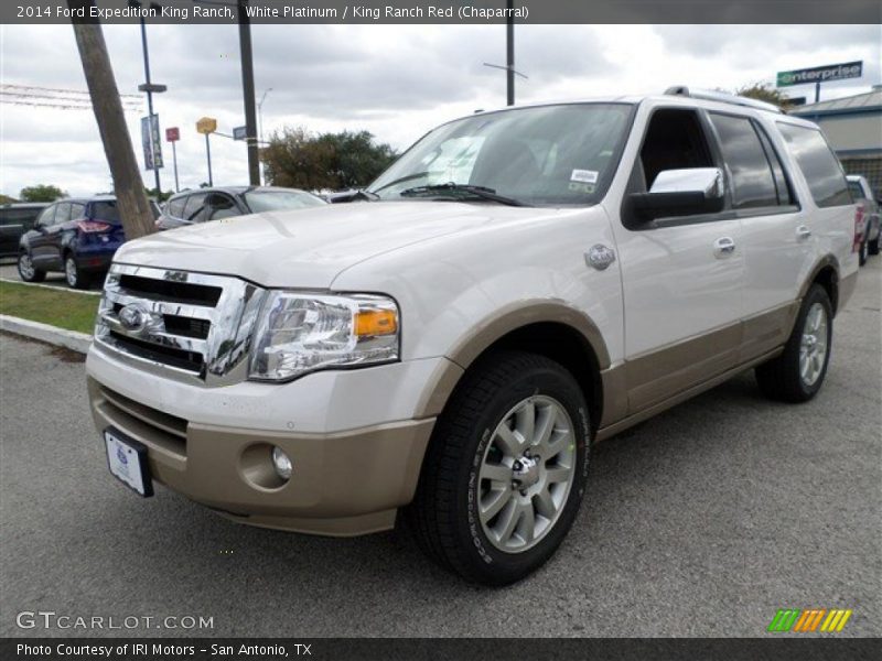 White Platinum / King Ranch Red (Chaparral) 2014 Ford Expedition King Ranch