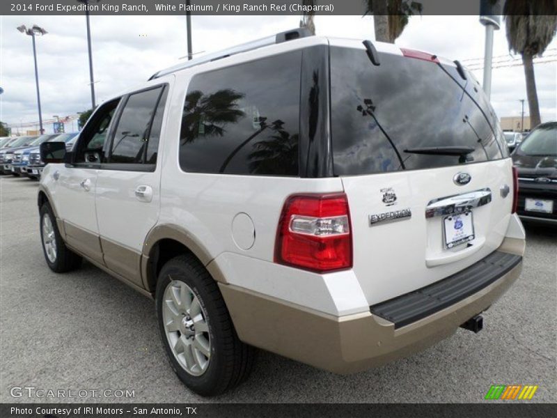 White Platinum / King Ranch Red (Chaparral) 2014 Ford Expedition King Ranch