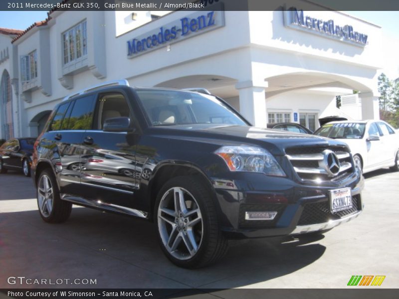 Capri Blue Metallic / Almond/Black 2011 Mercedes-Benz GLK 350