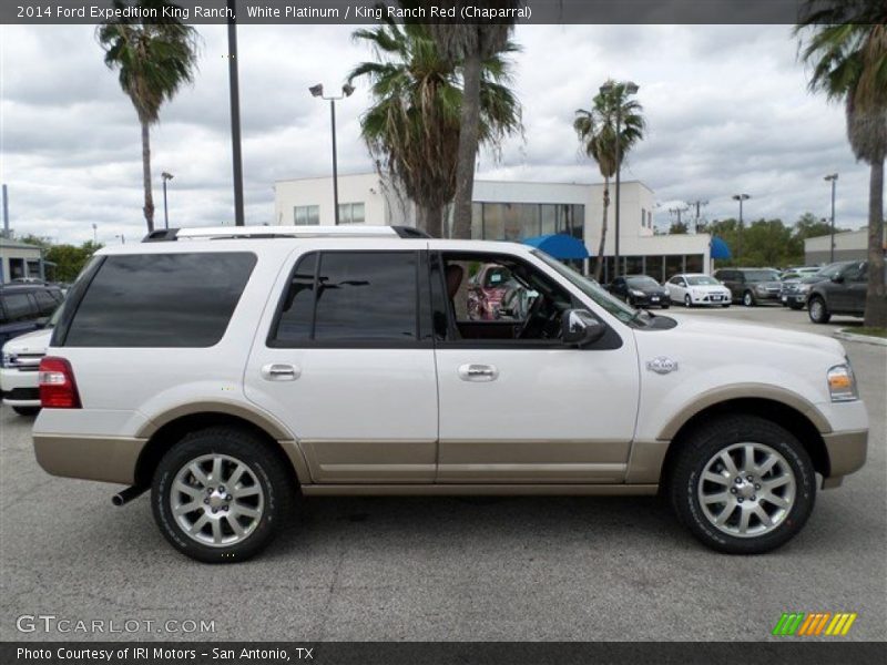 White Platinum / King Ranch Red (Chaparral) 2014 Ford Expedition King Ranch