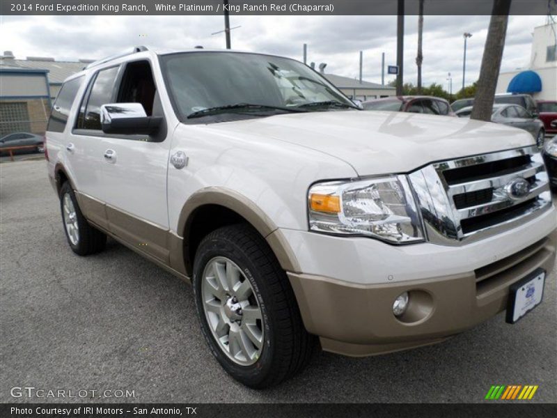 White Platinum / King Ranch Red (Chaparral) 2014 Ford Expedition King Ranch