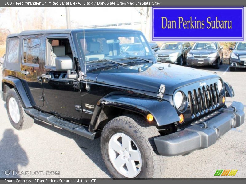 Black / Dark Slate Gray/Medium Slate Gray 2007 Jeep Wrangler Unlimited Sahara 4x4