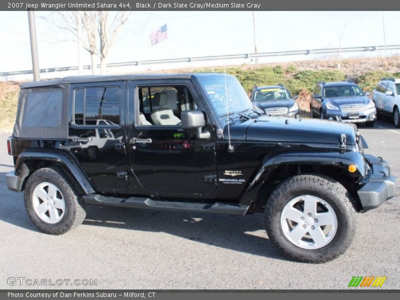 Black / Dark Slate Gray/Medium Slate Gray 2007 Jeep Wrangler Unlimited Sahara 4x4