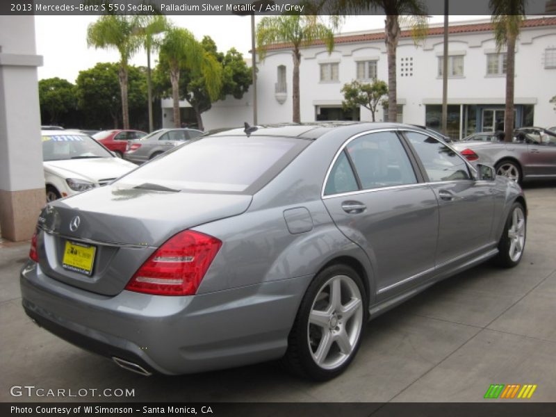 Palladium Silver Metallic / Ash/Grey 2013 Mercedes-Benz S 550 Sedan