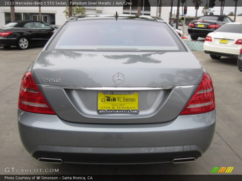 Palladium Silver Metallic / Ash/Grey 2013 Mercedes-Benz S 550 Sedan