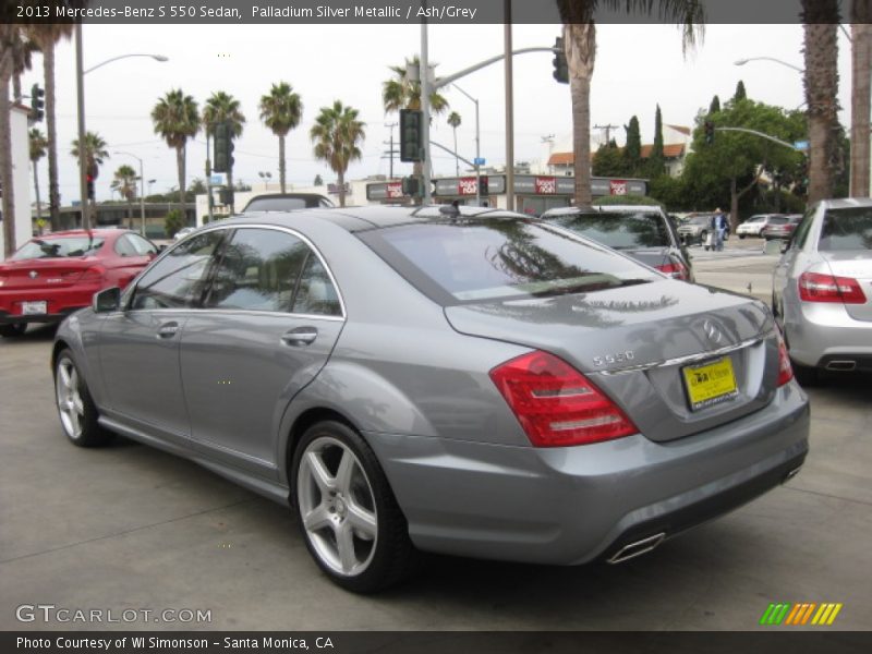 Palladium Silver Metallic / Ash/Grey 2013 Mercedes-Benz S 550 Sedan