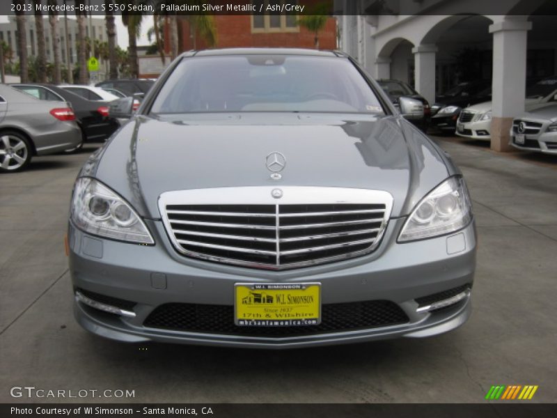 Palladium Silver Metallic / Ash/Grey 2013 Mercedes-Benz S 550 Sedan