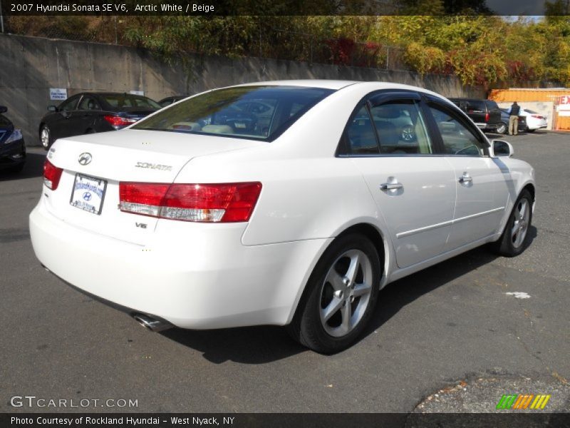 Arctic White / Beige 2007 Hyundai Sonata SE V6