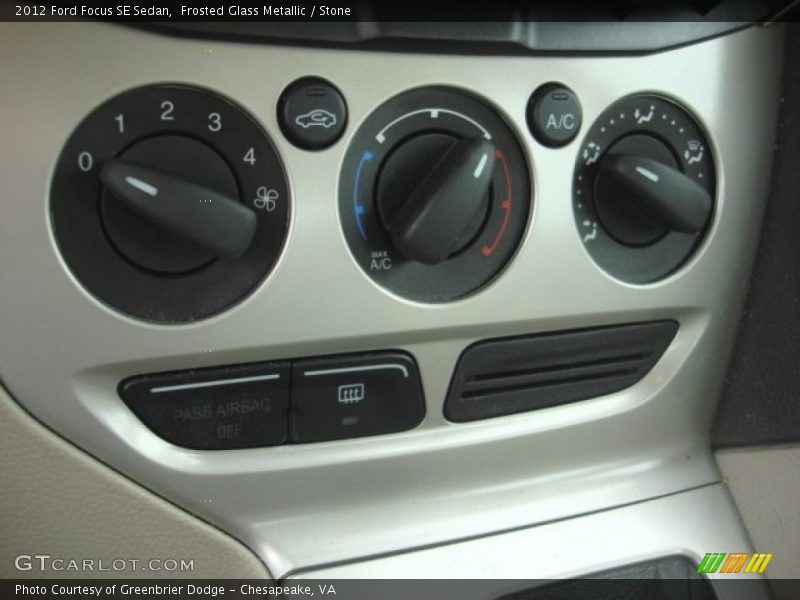 Frosted Glass Metallic / Stone 2012 Ford Focus SE Sedan