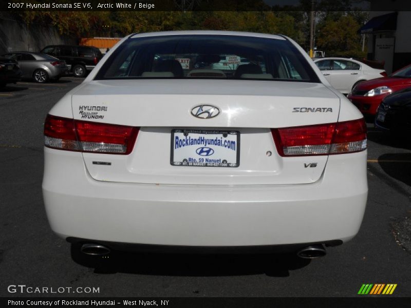 Arctic White / Beige 2007 Hyundai Sonata SE V6