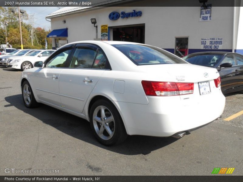 Arctic White / Beige 2007 Hyundai Sonata SE V6