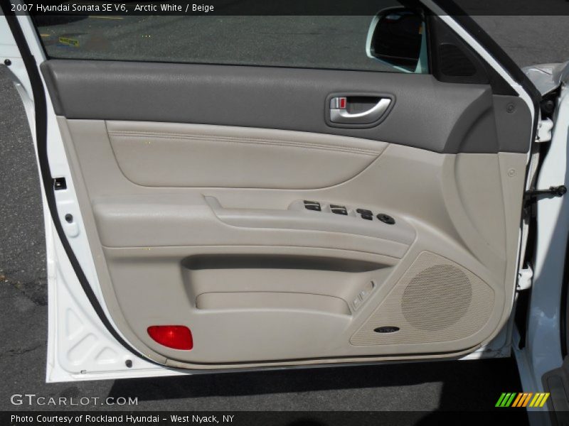 Arctic White / Beige 2007 Hyundai Sonata SE V6