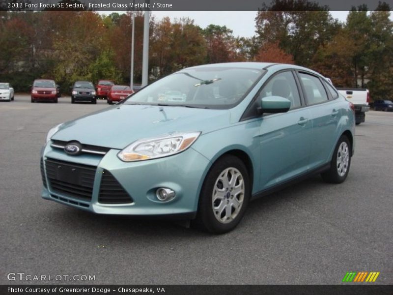 Frosted Glass Metallic / Stone 2012 Ford Focus SE Sedan