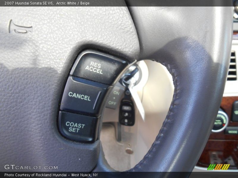 Arctic White / Beige 2007 Hyundai Sonata SE V6