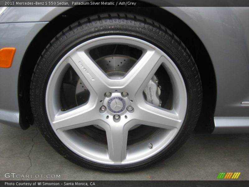 Palladium Silver Metallic / Ash/Grey 2013 Mercedes-Benz S 550 Sedan