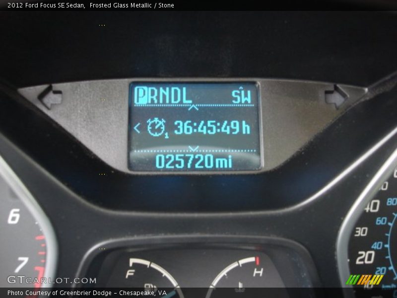 Frosted Glass Metallic / Stone 2012 Ford Focus SE Sedan