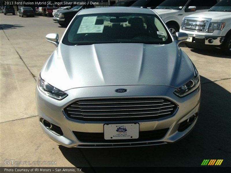 Ingot Silver Metallic / Dune 2013 Ford Fusion Hybrid SE