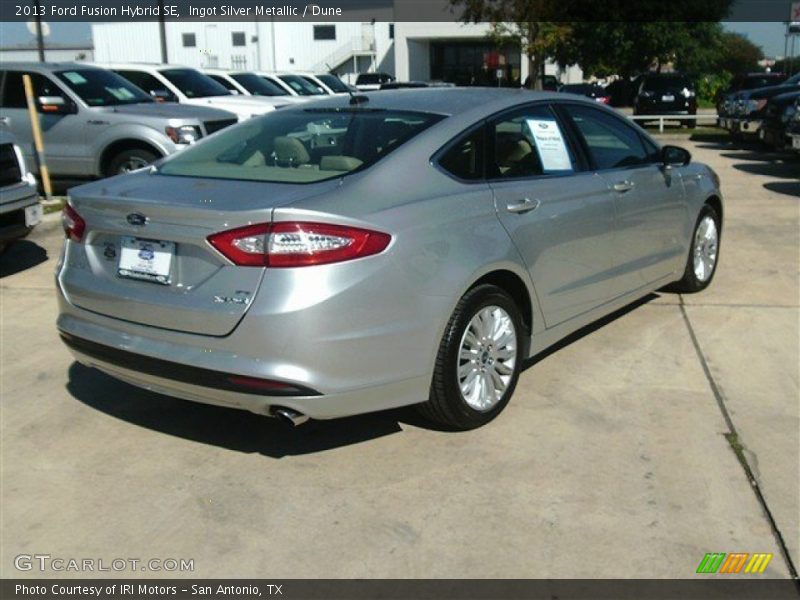 Ingot Silver Metallic / Dune 2013 Ford Fusion Hybrid SE