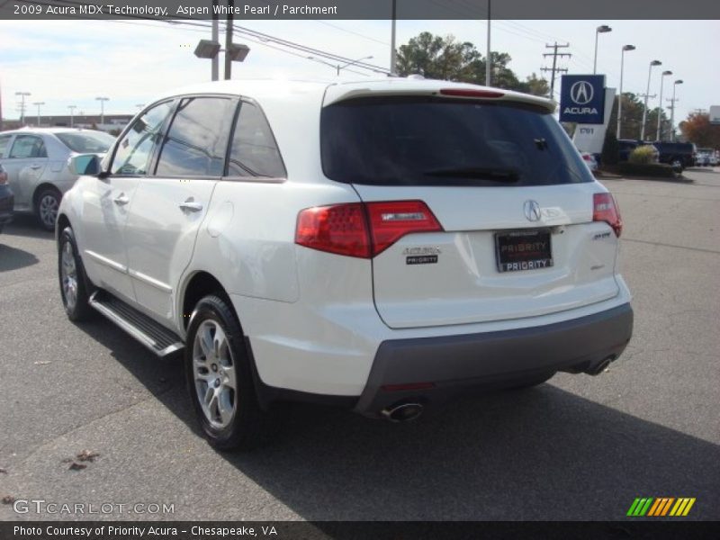 Aspen White Pearl / Parchment 2009 Acura MDX Technology