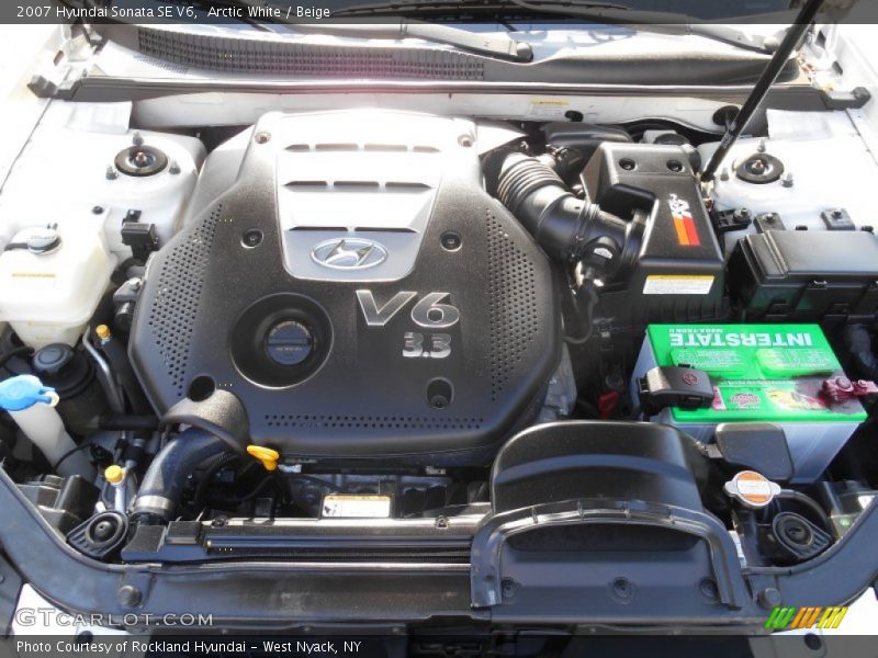 Arctic White / Beige 2007 Hyundai Sonata SE V6