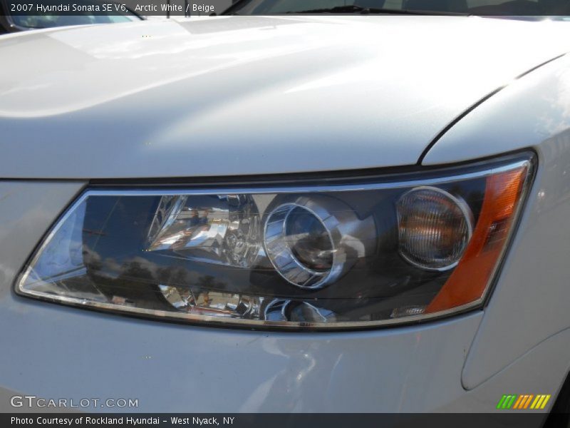 Arctic White / Beige 2007 Hyundai Sonata SE V6