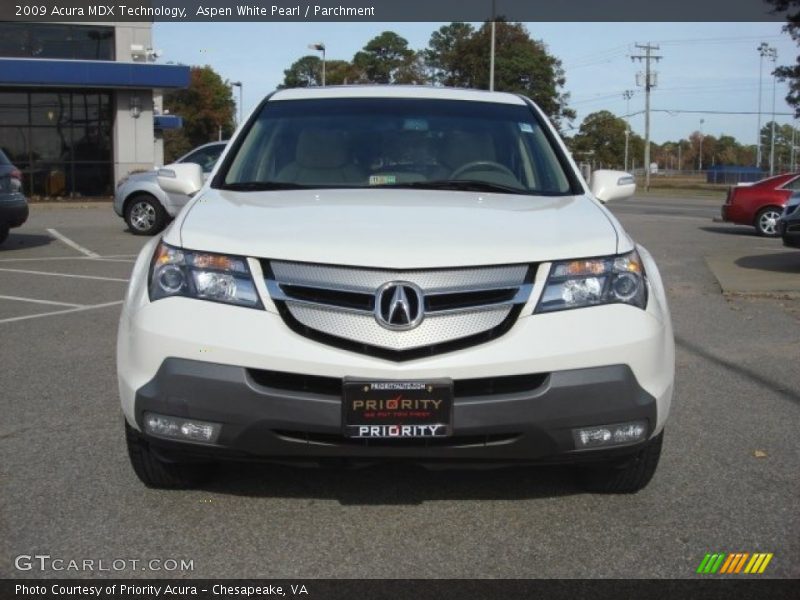 Aspen White Pearl / Parchment 2009 Acura MDX Technology