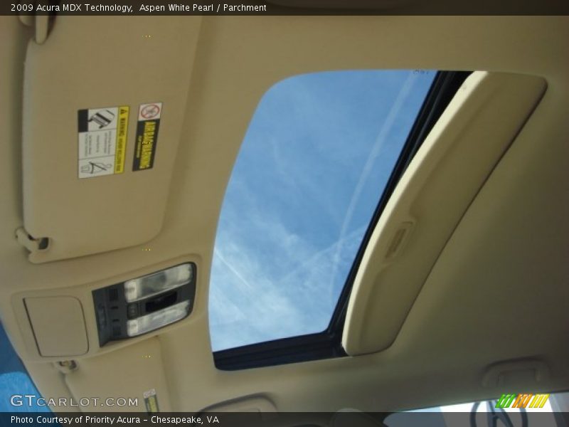 Aspen White Pearl / Parchment 2009 Acura MDX Technology