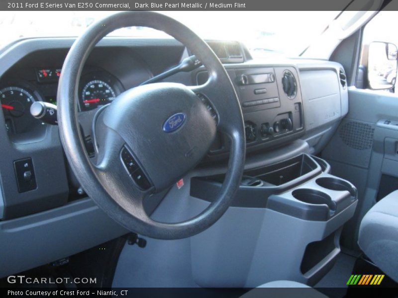 Dark Blue Pearl Metallic / Medium Flint 2011 Ford E Series Van E250 Commercial