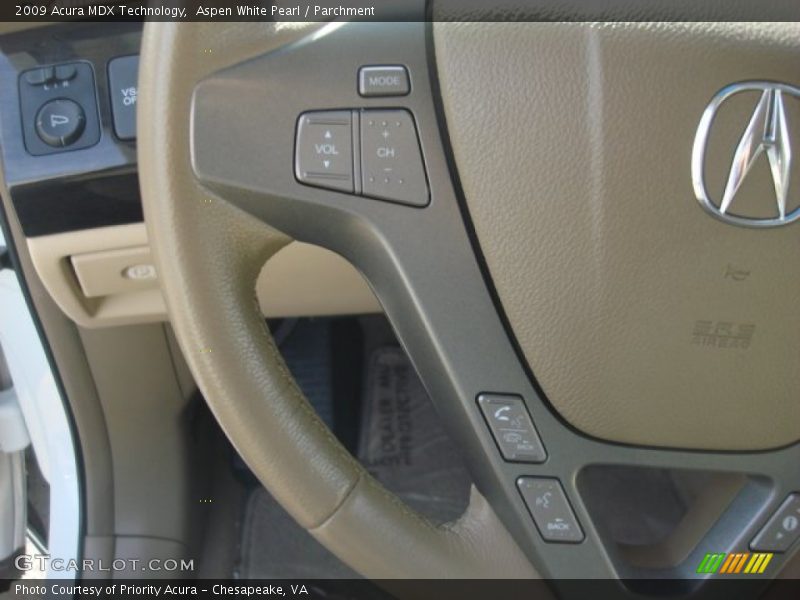 Aspen White Pearl / Parchment 2009 Acura MDX Technology