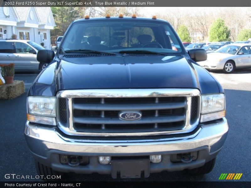 True Blue Metallic / Medium Flint 2002 Ford F250 Super Duty XLT SuperCab 4x4