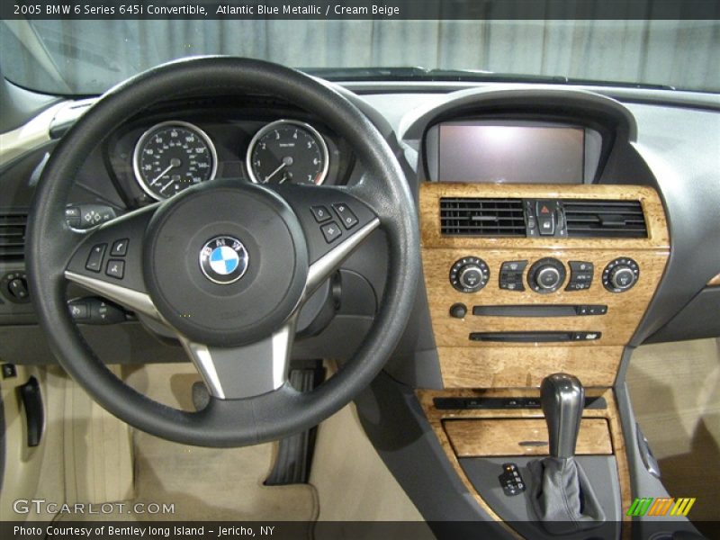 Atlantic Blue Metallic / Cream Beige 2005 BMW 6 Series 645i Convertible