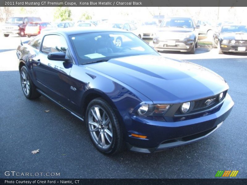 Kona Blue Metallic / Charcoal Black 2011 Ford Mustang GT Premium Coupe