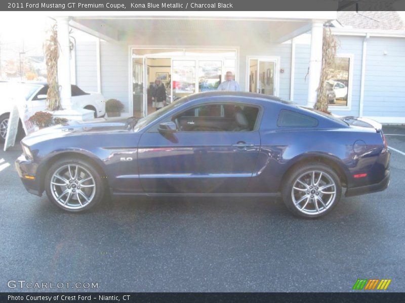 Kona Blue Metallic / Charcoal Black 2011 Ford Mustang GT Premium Coupe