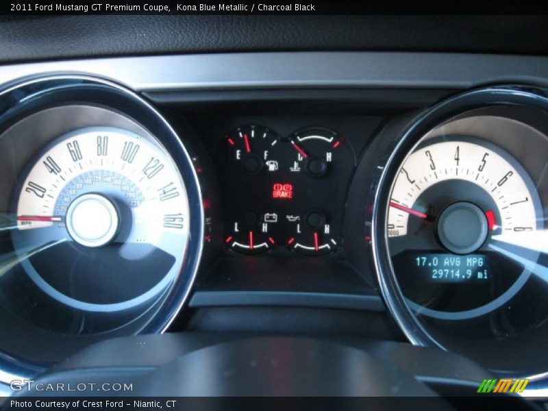 Kona Blue Metallic / Charcoal Black 2011 Ford Mustang GT Premium Coupe