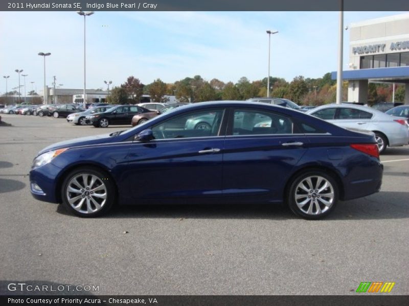 Indigo Blue Pearl / Gray 2011 Hyundai Sonata SE