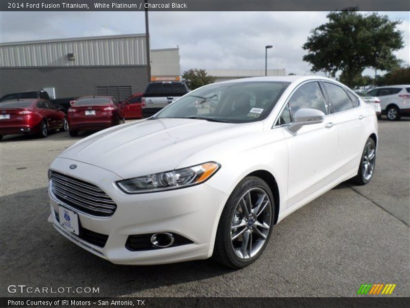 White Platinum / Charcoal Black 2014 Ford Fusion Titanium