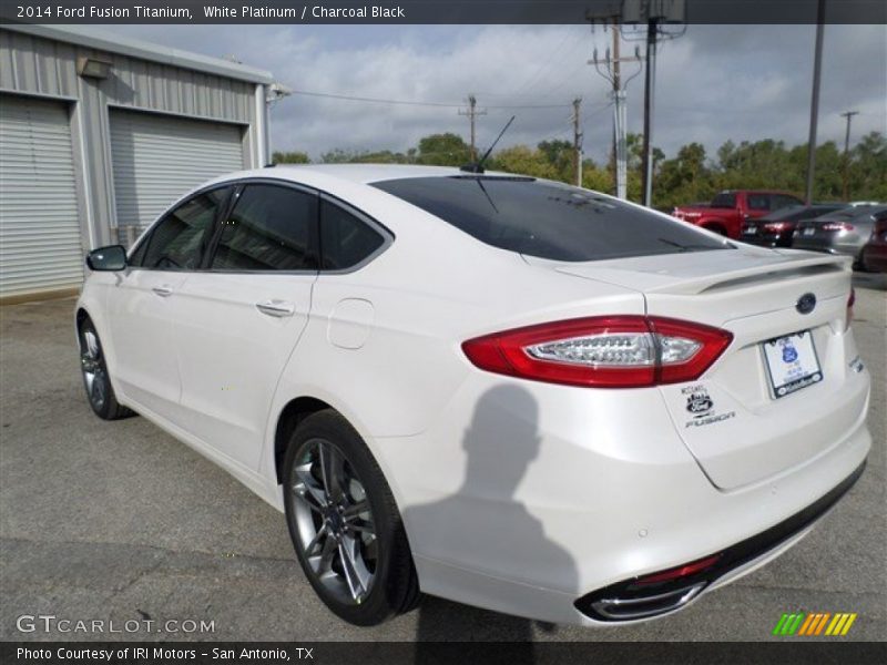 White Platinum / Charcoal Black 2014 Ford Fusion Titanium