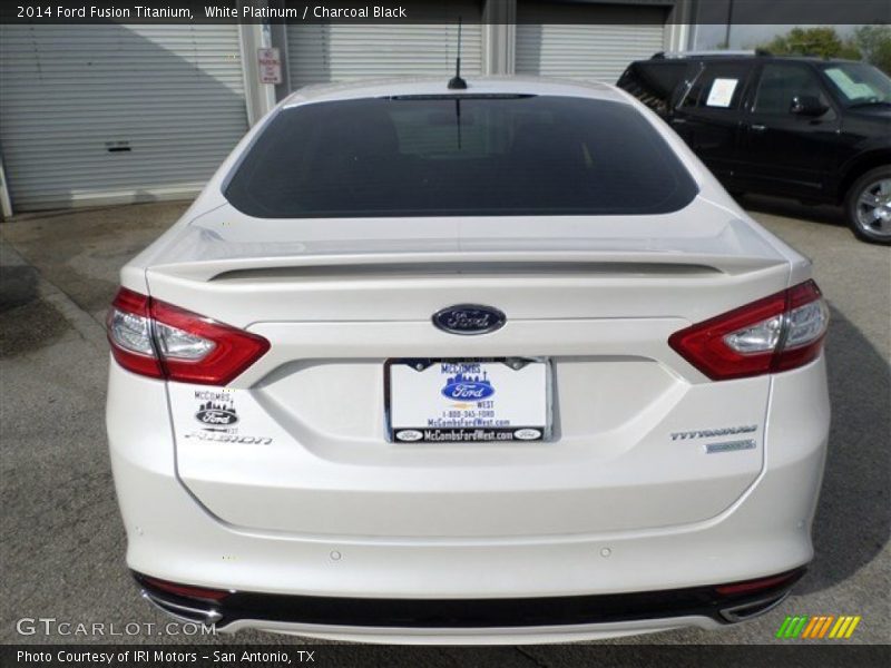 White Platinum / Charcoal Black 2014 Ford Fusion Titanium