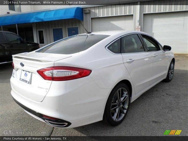 White Platinum / Charcoal Black 2014 Ford Fusion Titanium