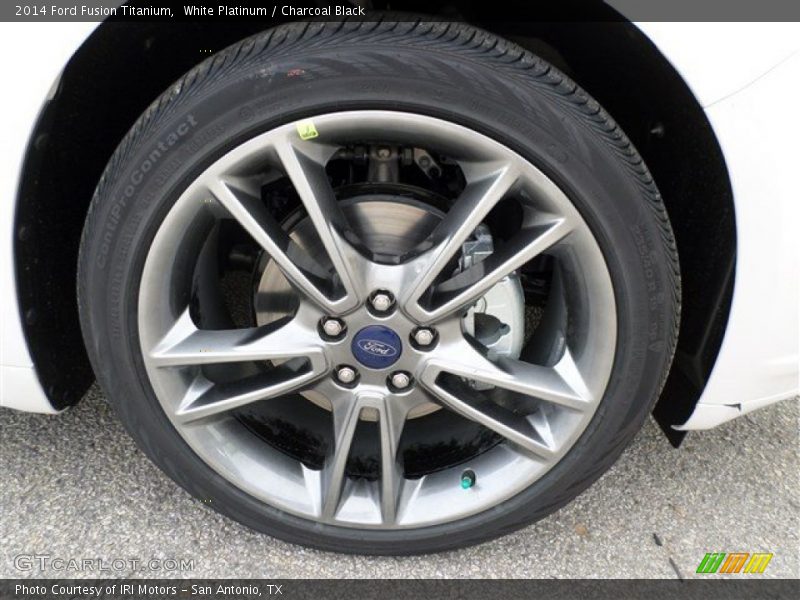 White Platinum / Charcoal Black 2014 Ford Fusion Titanium