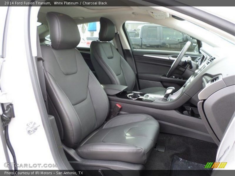 White Platinum / Charcoal Black 2014 Ford Fusion Titanium