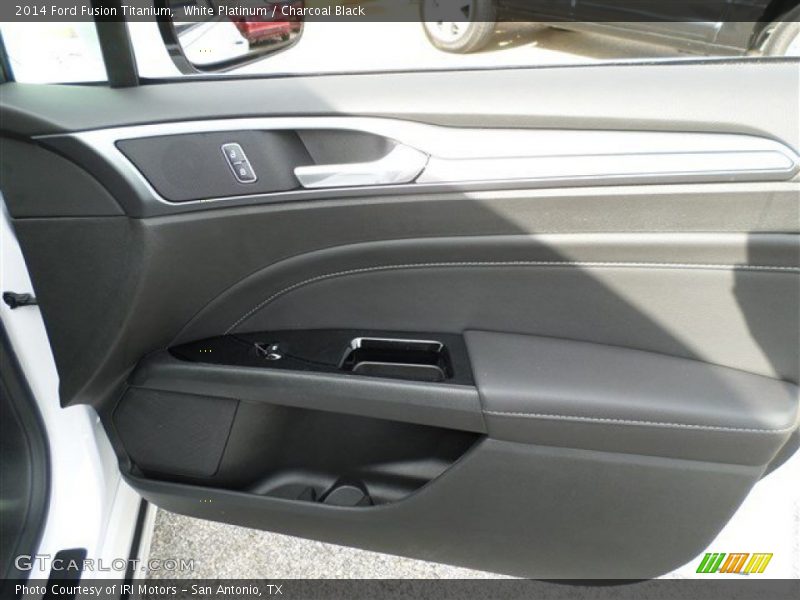 White Platinum / Charcoal Black 2014 Ford Fusion Titanium