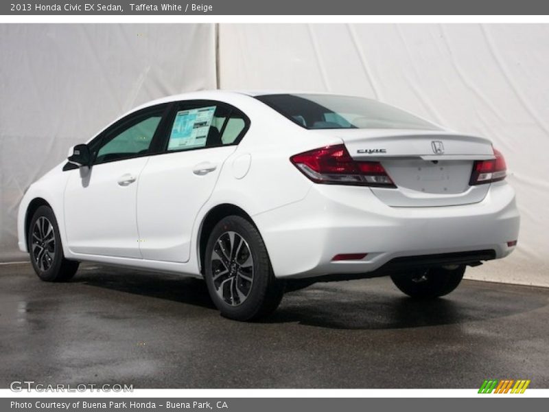 Taffeta White / Beige 2013 Honda Civic EX Sedan