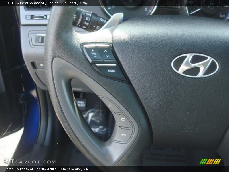 Indigo Blue Pearl / Gray 2011 Hyundai Sonata SE