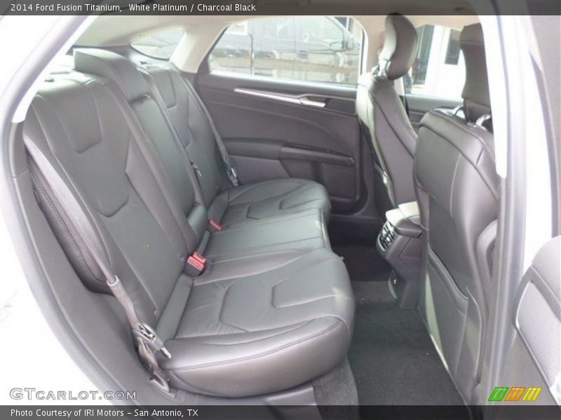 White Platinum / Charcoal Black 2014 Ford Fusion Titanium