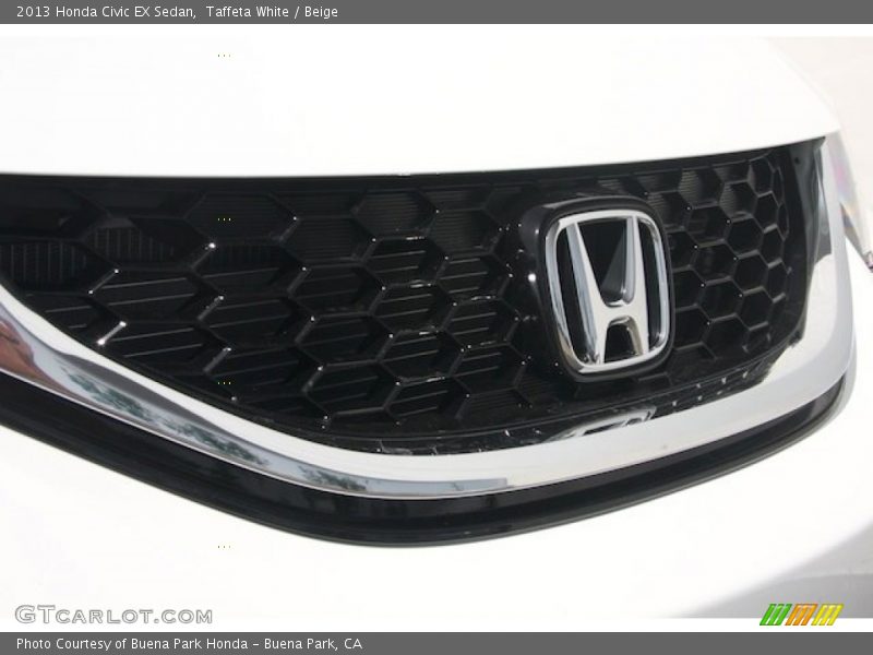 Taffeta White / Beige 2013 Honda Civic EX Sedan
